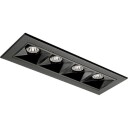 Sg Armaturen As Inspire R 150 innfelt downlight 4 lys 8W RA98 2700K dimbar - Svart