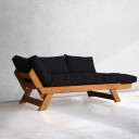 Zylar 2 seters Sovesofa   Svart