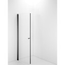 Contura Shower Space dusjdør, 72,3 cm, lav model, klart glass, sort profil black/clear 90x185 cm
