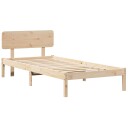  Sengestel med hodegjerde 80x200 cm Solid furutre