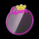 Forever Light FMNE04 Neon LED Lyspspejl   Varm Hvid Pink Queen