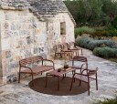 Cane line Bliss lenestol stabelbar Desert red aluminium