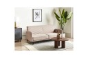3 sitssoffa Beliani Senja Beige mörkt trä guld Beige   Beige
