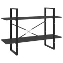 vidaXL Bokhylle 2 niv?er gr? 100x30x70 cm sponplate