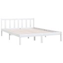 vidaXL Sengeramme hvit heltre furu 160x200 cm