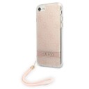 Guess Nøkkelsnøreveske for iPhone SE 2022/2020 og 8/7 - Rosa 4G Print