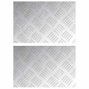  Sjekkplater 2 pcs sølv 30 x 20 cm Aluminium