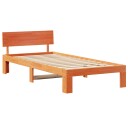  Sengestamme med hodegjerde Brun 90 x 190 cm Massivt furutre