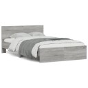vidaXL Sengeramme med hodegavl grå sonoma 120x190 cm 8721012247338