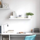 vidaXL Flytende vegghylle eik og hvit 90x23,5x3,8 cm MDF