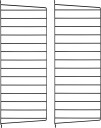 String veggavl svart 75x30 cm 2-pk