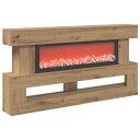 vidaXL Elektrisk peis Artisan eik 150 x 21 x 77 cm Konstruert tre