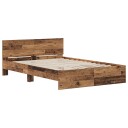 vidaXL Sengestamme med hodegatt Gammelt tre 160 x 200 cm