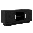  TV skap Svart Eik 102 x 35 x 45 cm Konstruert tre