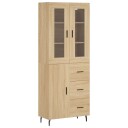  Highboard sonoma eik 69,5x34x180 cm konstruert tre