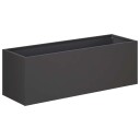 vidaXL Hageblomsterpotte Svart 60 x 20 x 20 cm Kaldvalsestål