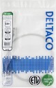 DELTACO Nettverkskabel Cat6 U/UTP AWG28 LSZH 0,5 m Grå