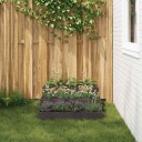  Hagekasse 3 lags 90x90x35 cm Svart Stål