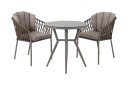 Selected Exclusive Amhult kaféset Taupe med beige pute 2 lenestolar & bord 70 cm