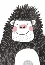 Smiling Gorilla Illustration Plakat Plakat / 100x150cm