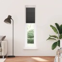  plisségardin sort 40x200 cm Stoff Bredde 39,4 Polyester