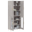 vidaXL Highboard grå sonoma 69,5x34x180 cm konstruert tre 8720845409784