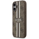Guess 4G MagSafe-deksel til iPhone 17 med trykte striper - brun