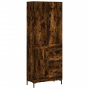  Highboard røkt eik 69,5x34x180 cm konstruert tre