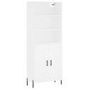 vidaXL Highboard hvit 69,5x34x180 cm konstruert tre 8720845933326