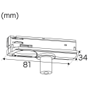Hide a Lite LiteTrac Adapter strekkavlaster 1 fase svart Strømbrytere & vegguttak