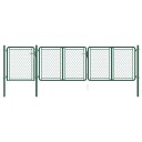vidaXL Hageport stål 400x75 cm grønn