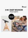 Hauck 3-In-1 Vippestol Til Matstol Dark Grey Melange