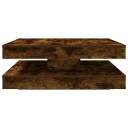  Salongbord 360-graders roterbart røkt eik 90x90x34,5 cm 8721158573384