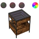  Salongbord med Infinity LED røkt eik 40x40x51 cm 3284103