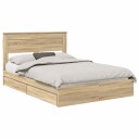  Seng med Oppbevaring Sonoma eik 150 x 200 cm Konstruert tre