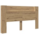  Hodegavlskap med LED Kunstnerisk Eik 180 x 16,5 x 103,5 cm