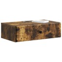 vidaXL Vegghengt Sidebord Røkt Eik 59 x 34,5 x 17 cm Konstruert tre