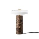 Trip Bordlampe Ø17x21 cm Mørk Emperador/Blank Opal
