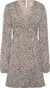 Malina Jadie V Neck Ruffled Mini Dress   Cream   34
