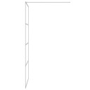 vidaXL Dusjvegg sølv 90x195 cm klart ESG-glass
