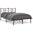  Sengeramme i metall med sengegavl svart 120x200 cm 8721012303584