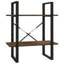 vidaXL Bokhylle 2 etasjer brun eik 60x30x70 cm konstruert tre