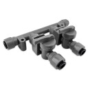 Kegland Duotight Manifold 2 uttak med stengeventiler og push-fit