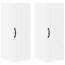  Kjøkkenskap 2 pcs Hvit 30 x 31 x 80 cm Konstruert tre