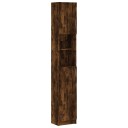 vidaXL Baderomsskap røkt eik 32x25,5x190 cm konstruert tre