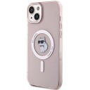 Karl Lagerfeld Choupette MagSafe Mobildeksel for iPhone 15 Plus Rosa