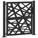 Hageport svart 105x105 cm stål lys design