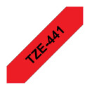 BROTHER TZE-441 ETIKETTLAGINGSBÅND SVART PÅ RØDT