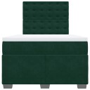  Seng med madrass boksfjær mørkegrønn 120x190 cm fløyel 8721102757556