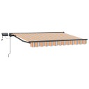  Manuell markiseramme med LEDs 3,5 x 2,5 m